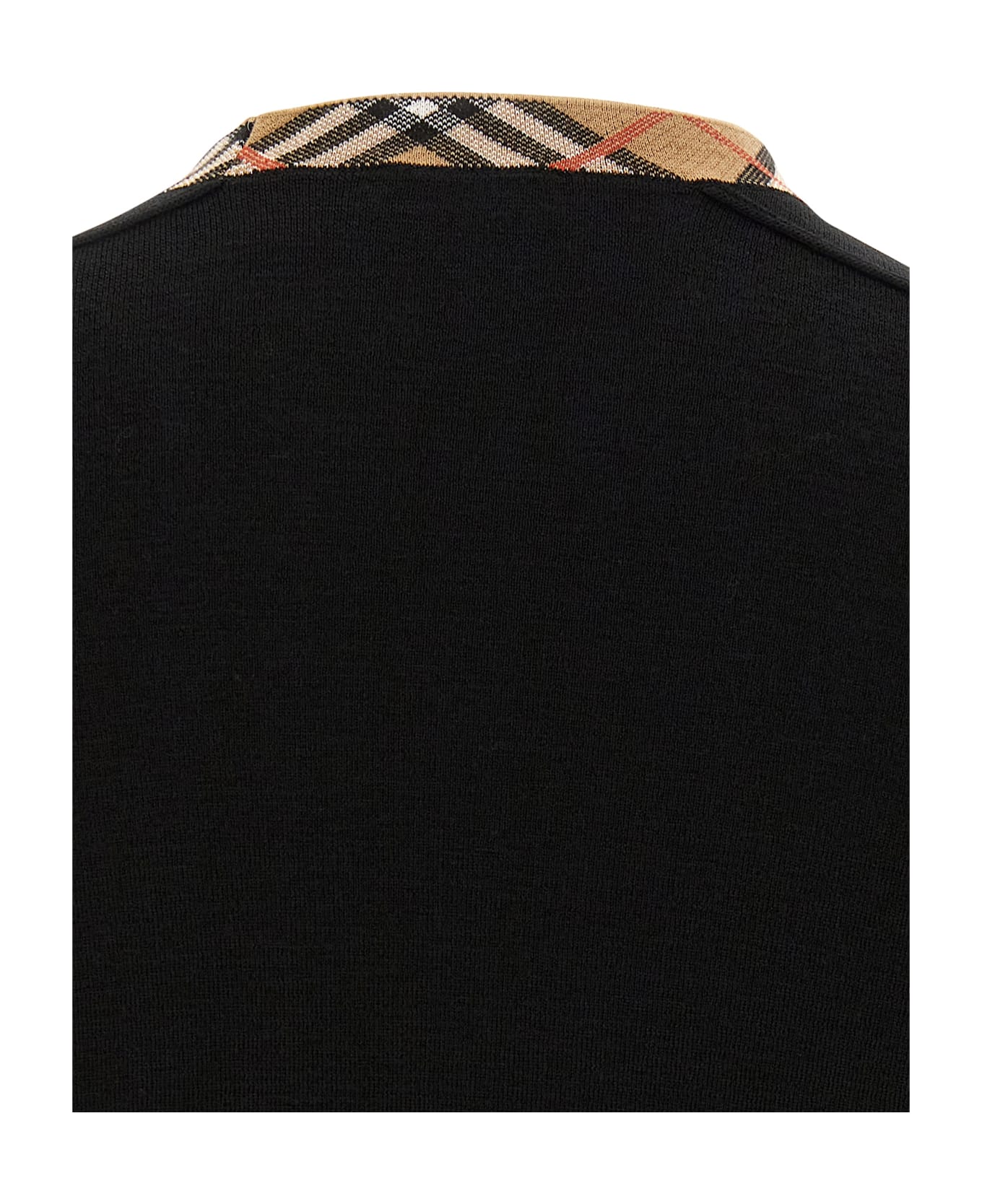 Burberry 
check
 Sweater - Black  