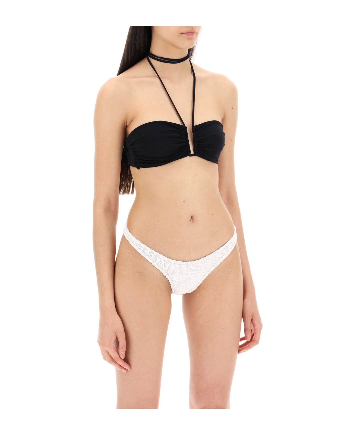 Magda Butrym Crisscross Bandeau Bikini Top - BLACK (Black)