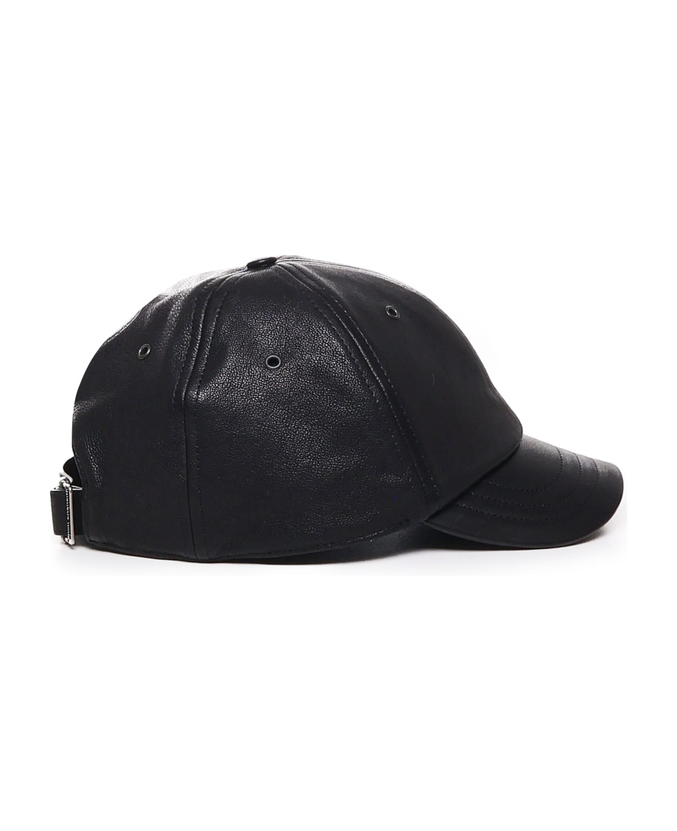 Saint Laurent Leather Cap - Black