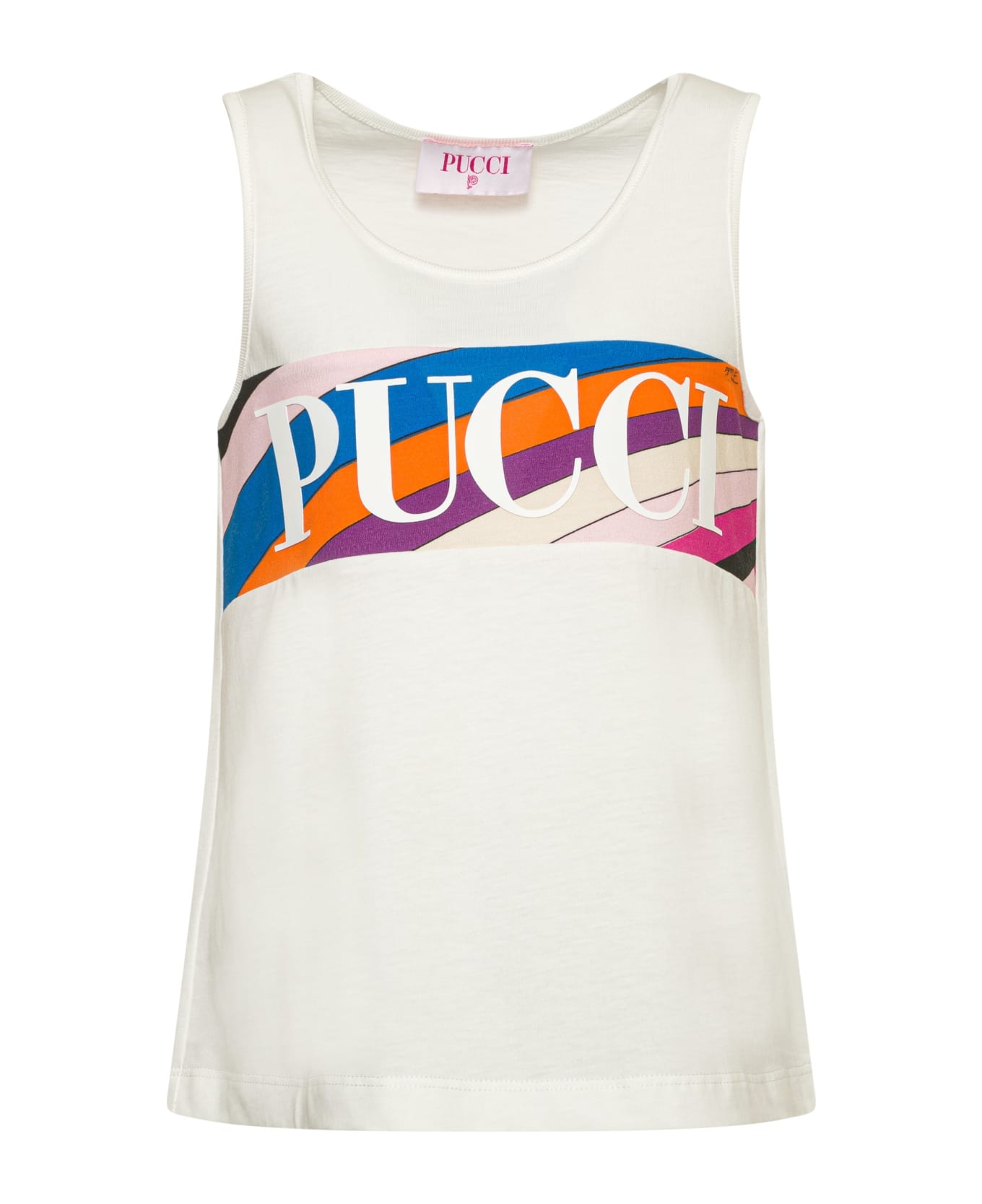 Pucci Canotta Con Logo - Cream トップス