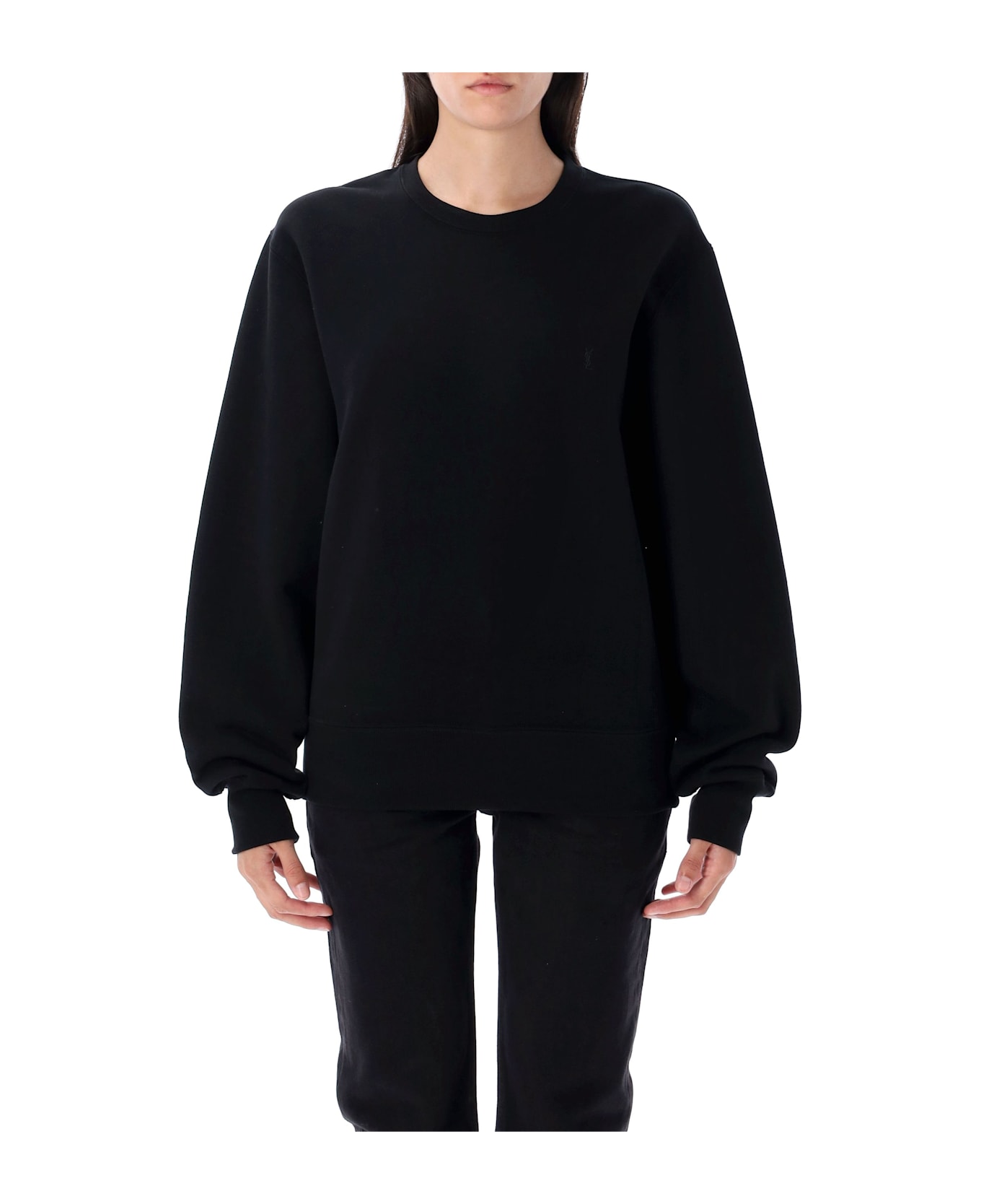 Saint Laurent Cassandre Sweatshirt - BLACK