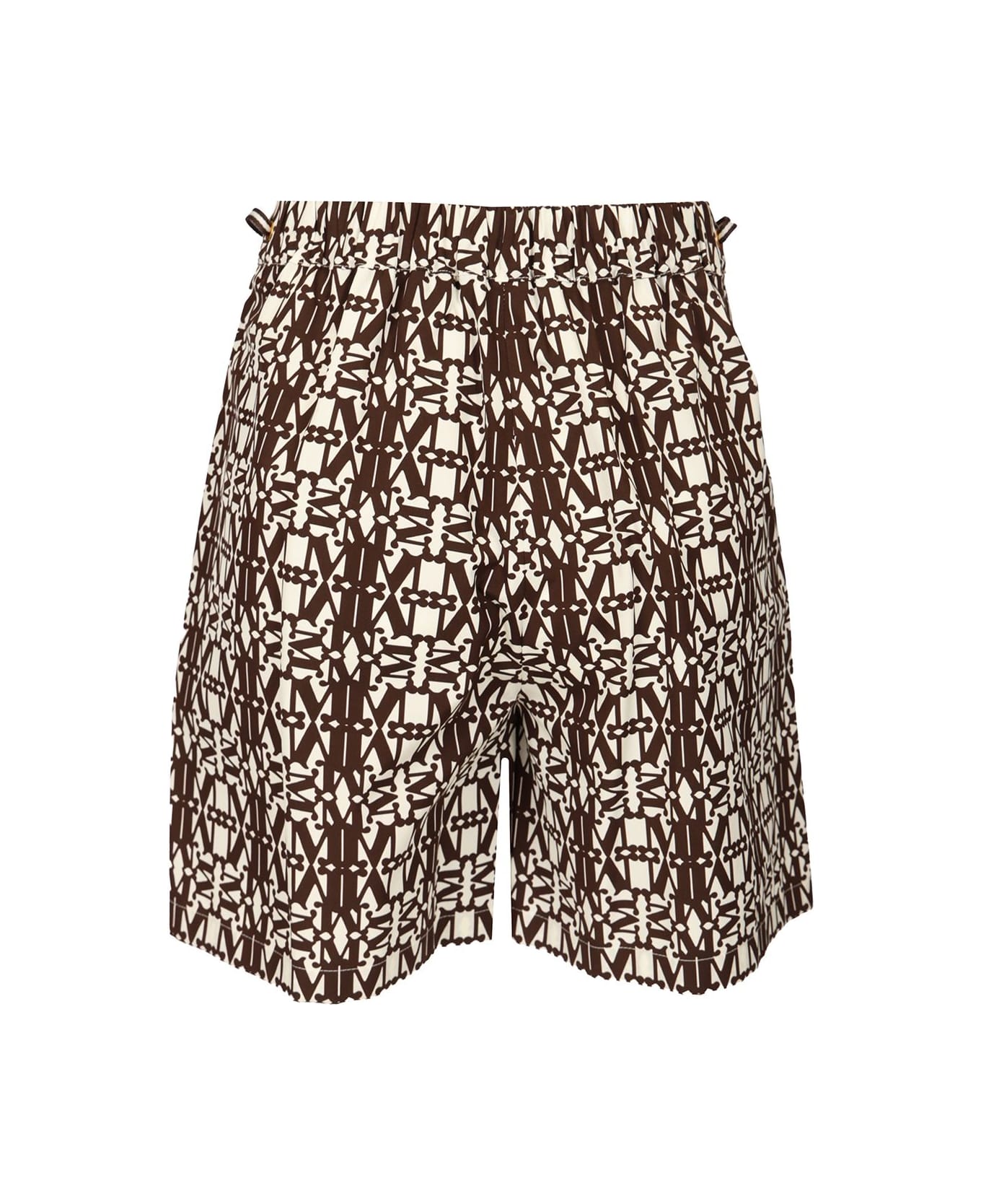 Max Mara Printed Poplin Shorts - Brown