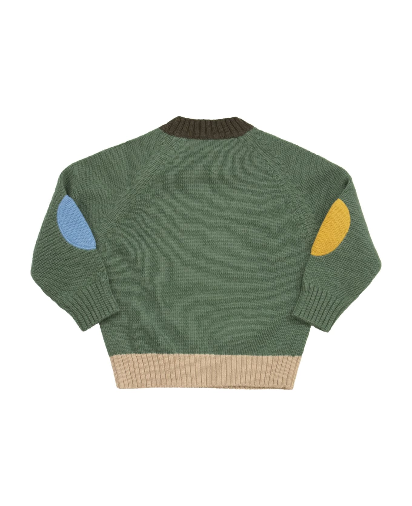 Il Gufo Crew Neck Sweater In Pure Wool - Green