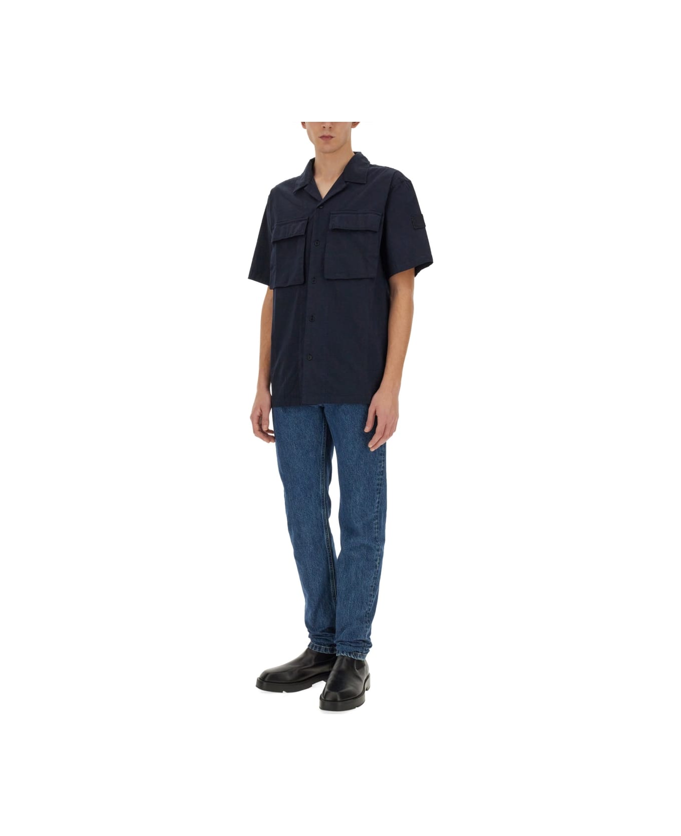 Belstaff Shirt With Pockets - BLUE