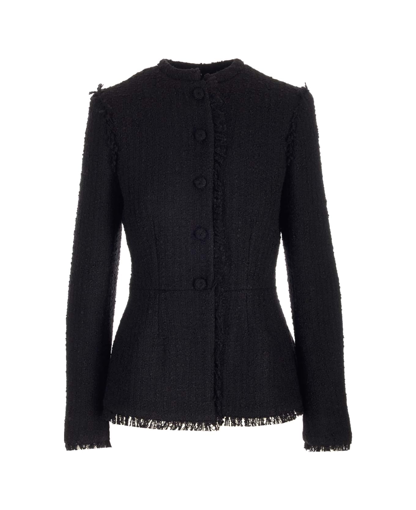 Del Core Tweed Jacket - Black