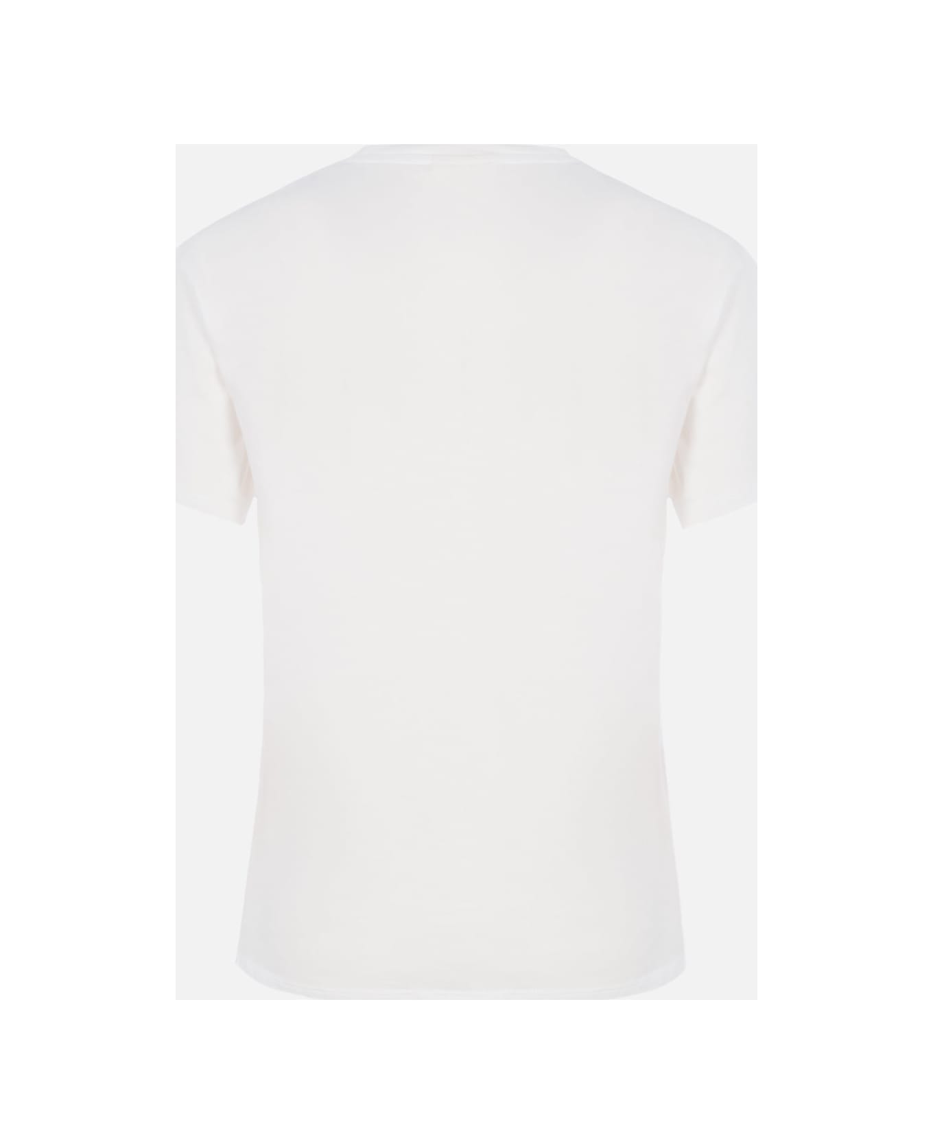 MC2 Saint Barth Woman Cotton Jersey Crewneck T-shirt Emilie With Barbie Logo Print | Barbie Special Edition - WHITE