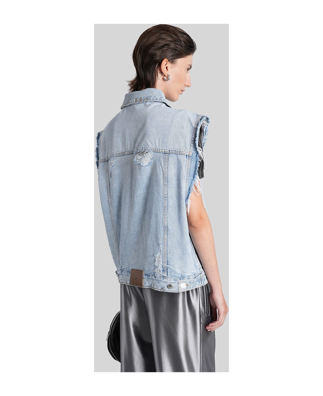 Alexander Wang Vest In Blue Cotton - blue