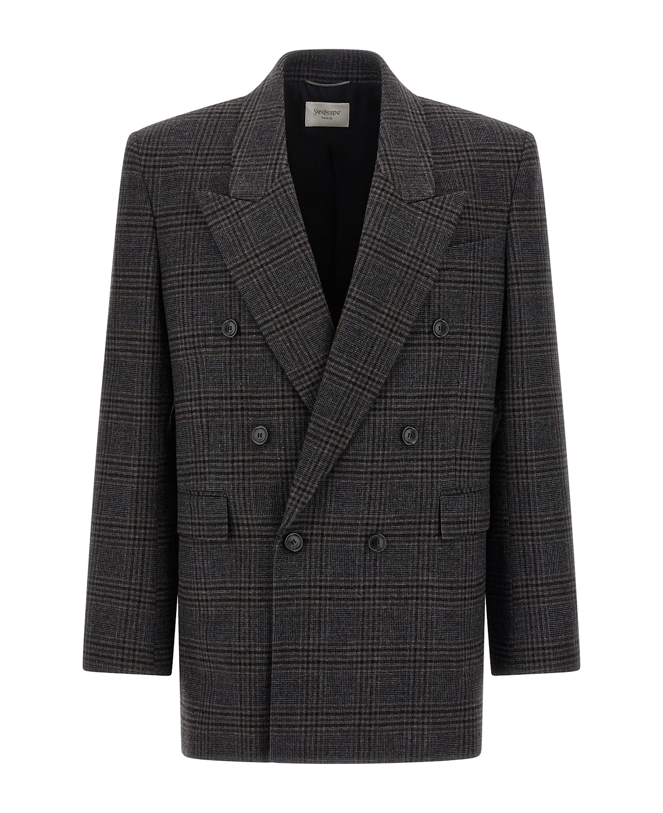 Saint Laurent Double-breasted Blazer - Brown