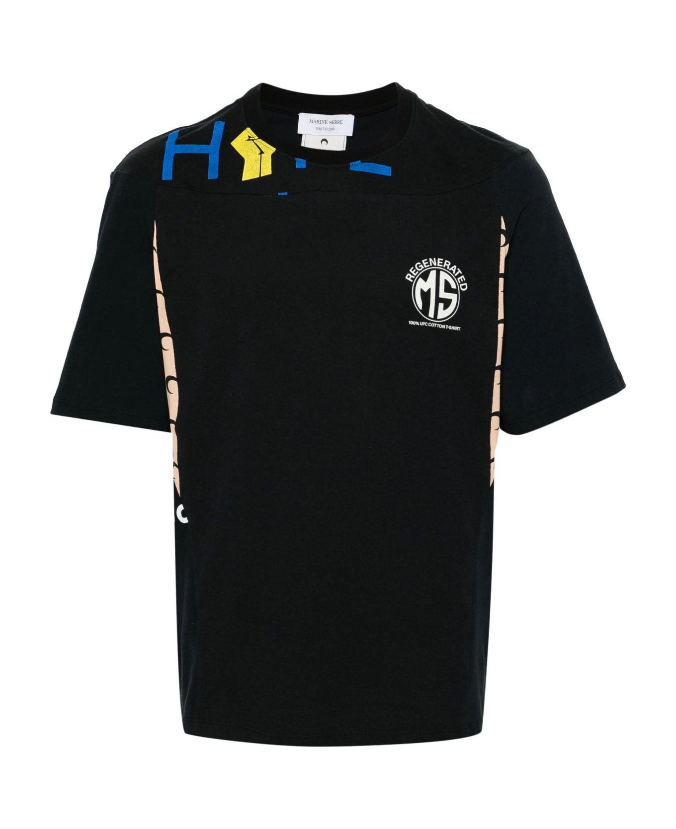 Marine Serre T-shirts And Polos Black - Black シャツ