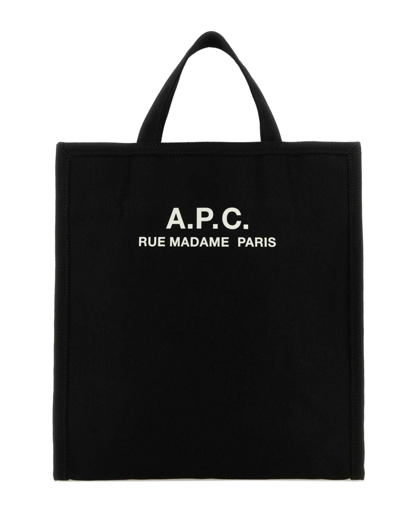 A.P.C. Black Canvas Cabas Shopping Bag - LZZ