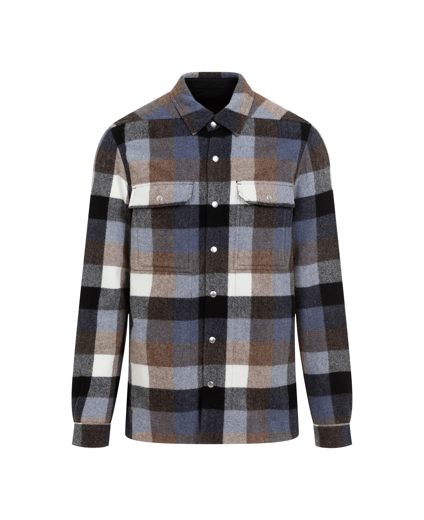 Rick Owens Virgin Wool Shirt - P Blue Plaid シャツ