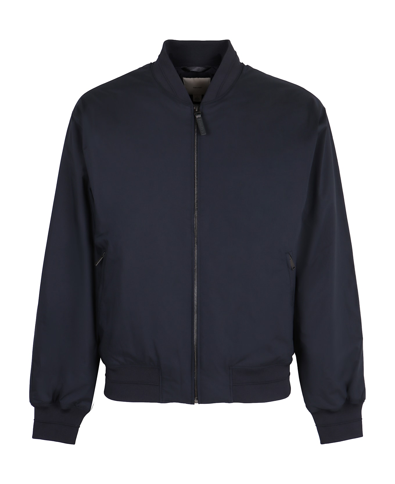 Calvin Klein Bomber Jacket In Technical Fabric - blue