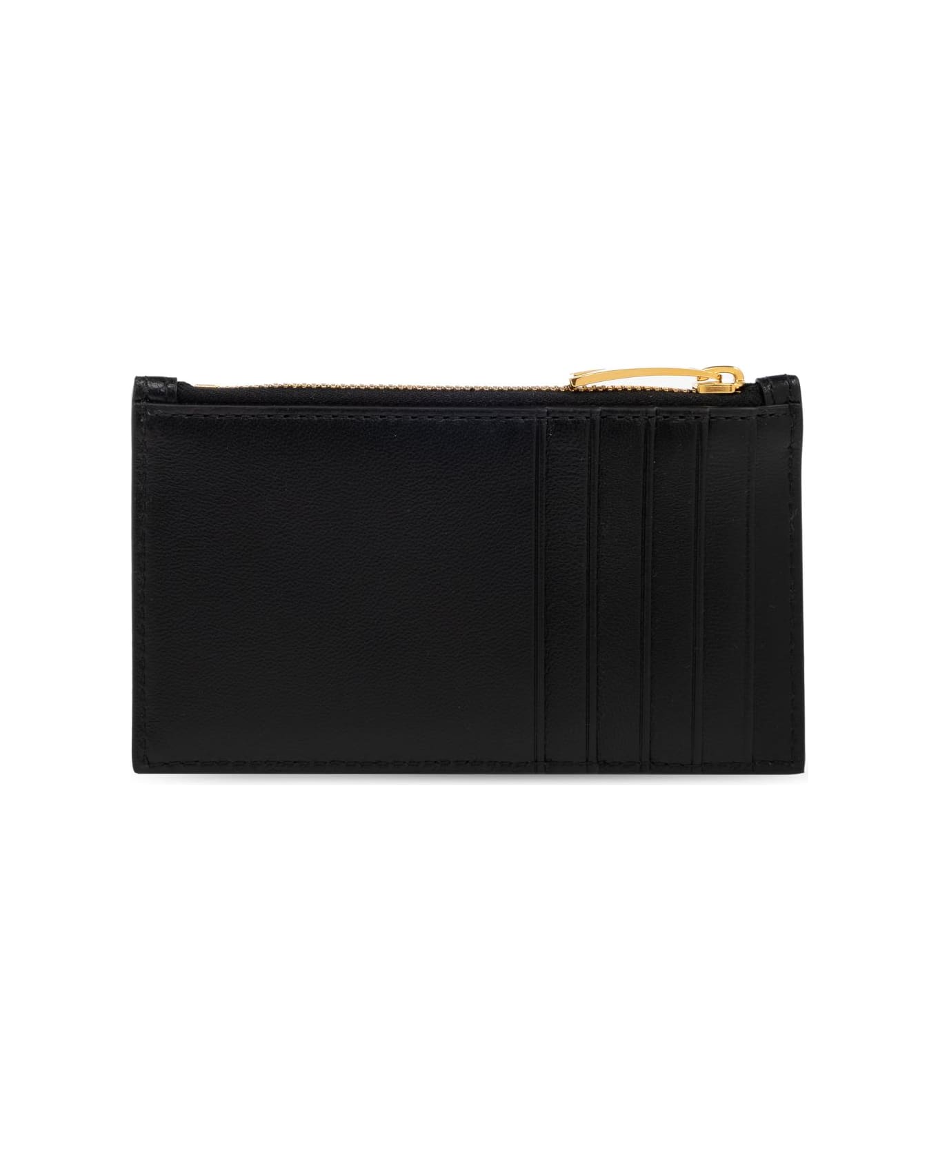 Bottega Veneta Leather Card Holder - BLACK