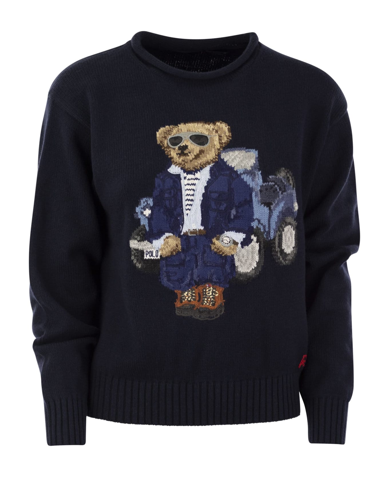 Polo Ralph Lauren Navy Blue Cotton Sweater - AVIATORNAVY