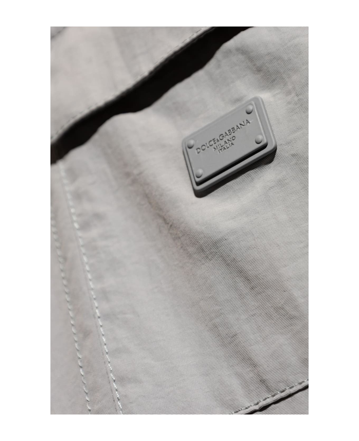 Dolce & Gabbana Jacket With Logo Appliqué - Light gray