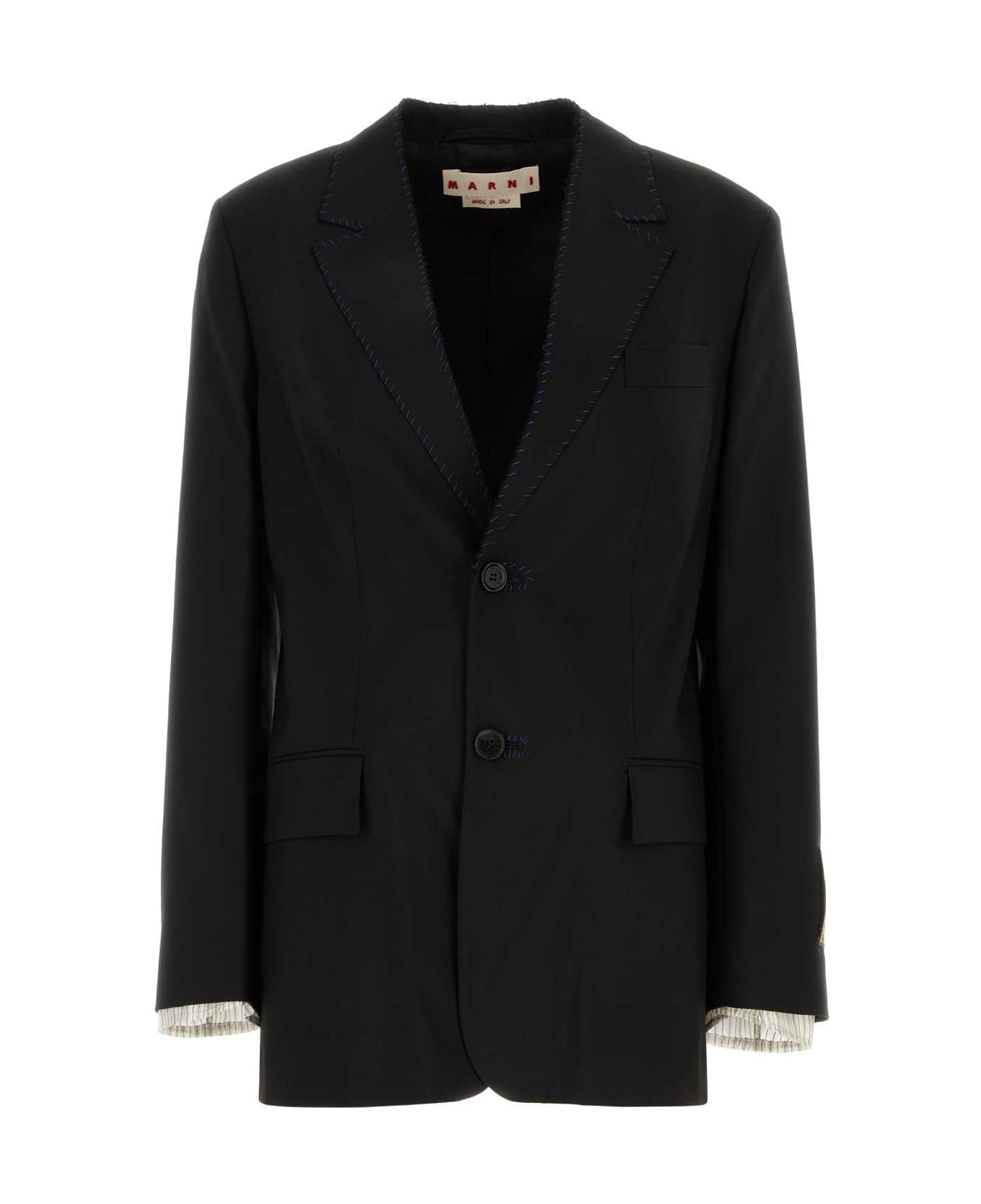 Marni Black Wool Blazer - Black