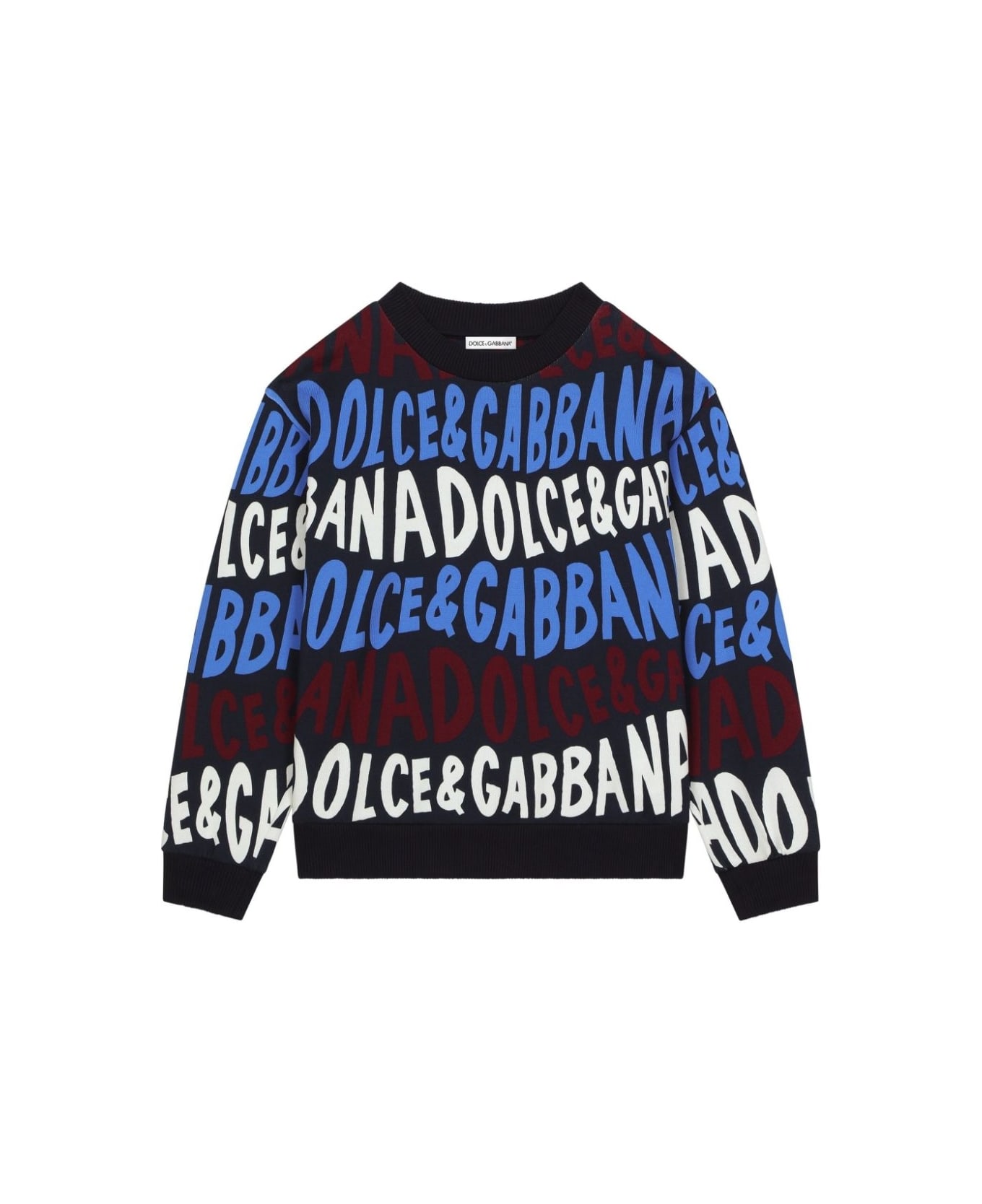 Dolce & Gabbana Felpa Con Logo - Blue