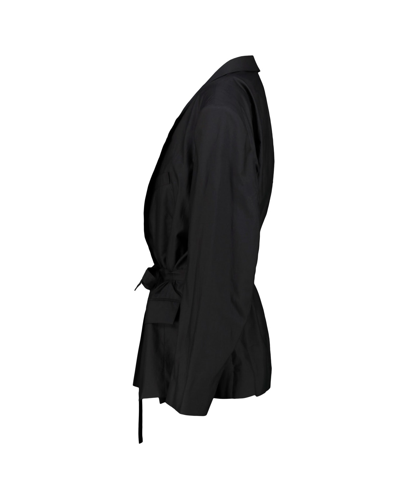 Lemaire Belted Light Tailored Jacket - Black