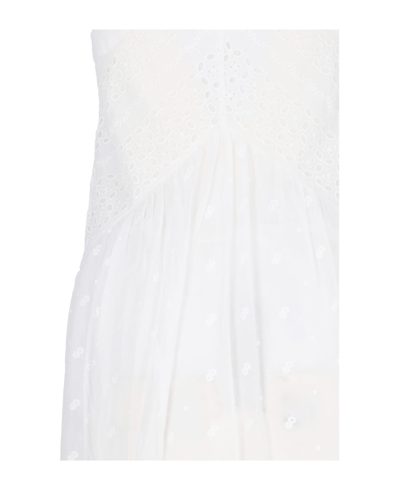 Marant Étoile Maxi Dress In Sangallo - White