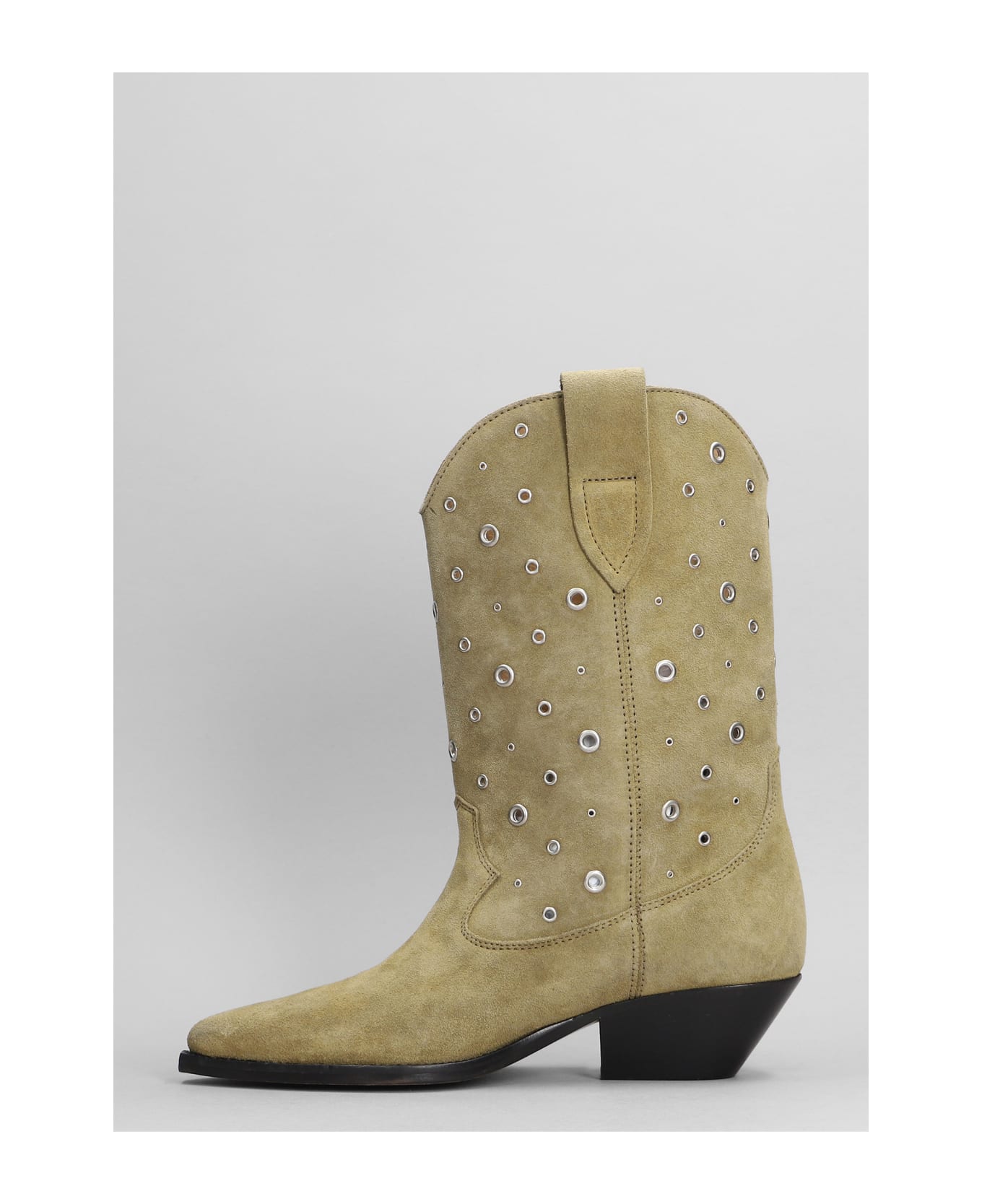 Isabel Marant Western Boots With Studs In Suede - Beige ブーツ