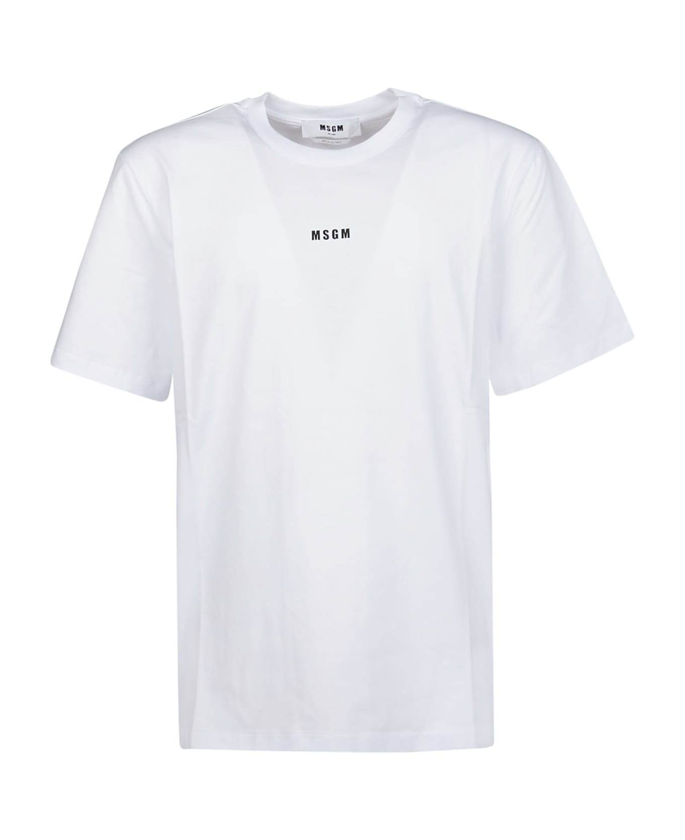 MSGM Logo Print T-shirt - Optical White シャツ