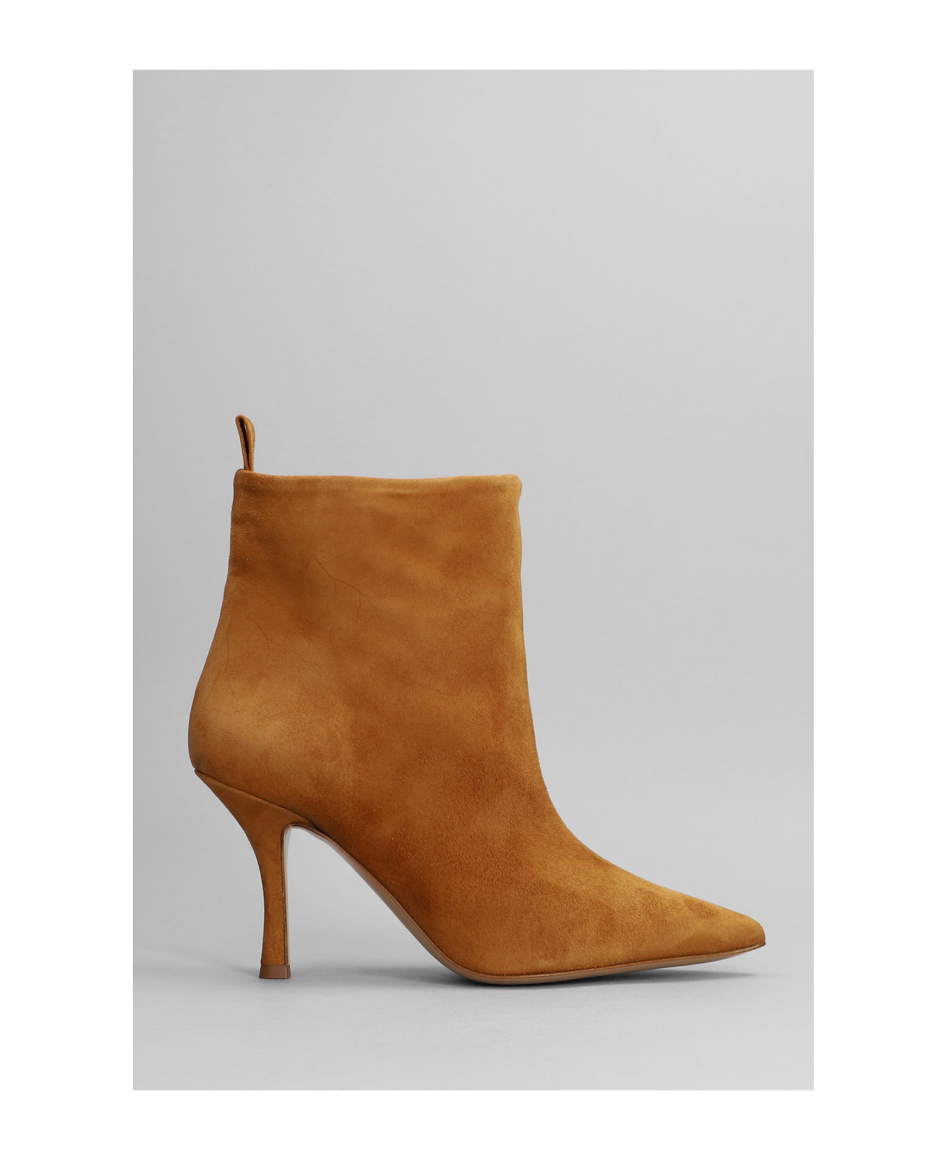 Marc Ellis Decisa High Heels Ankle Boots In Leather Color Suede - leather color