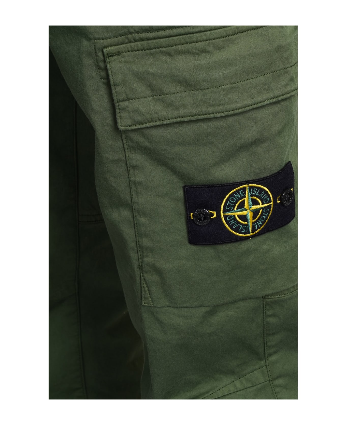 Stone Island Pants In Green Cotton - green