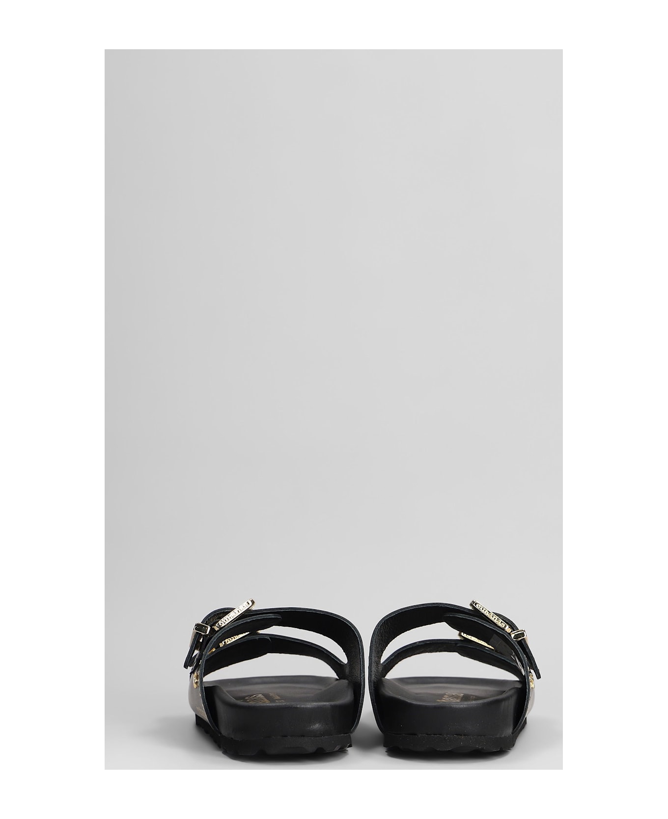 Cubanas Amalia Flats In Black Leather - black