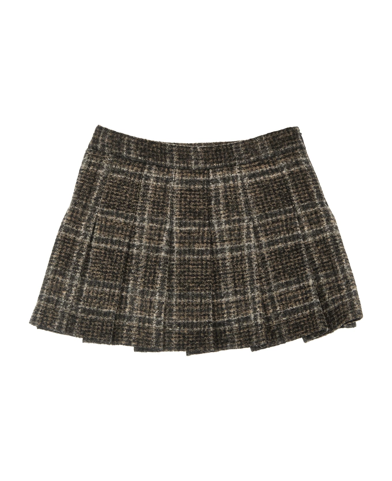 Douuod Check Pleated Skirt - Multicolor ボトムス