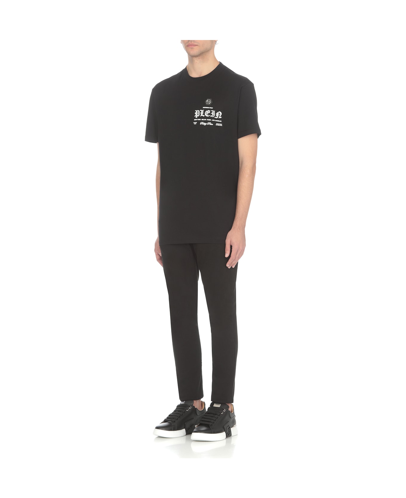 Philipp Plein Round Neck Ss T-shirt - Black シャツ