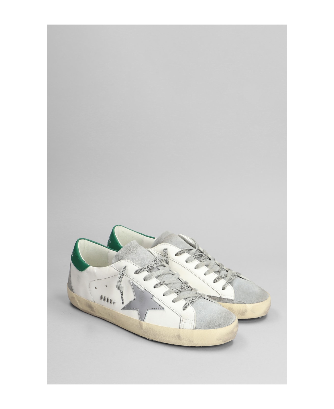 Golden Goose Superstar Sneakers In White Suede And Leather - white スニーカー