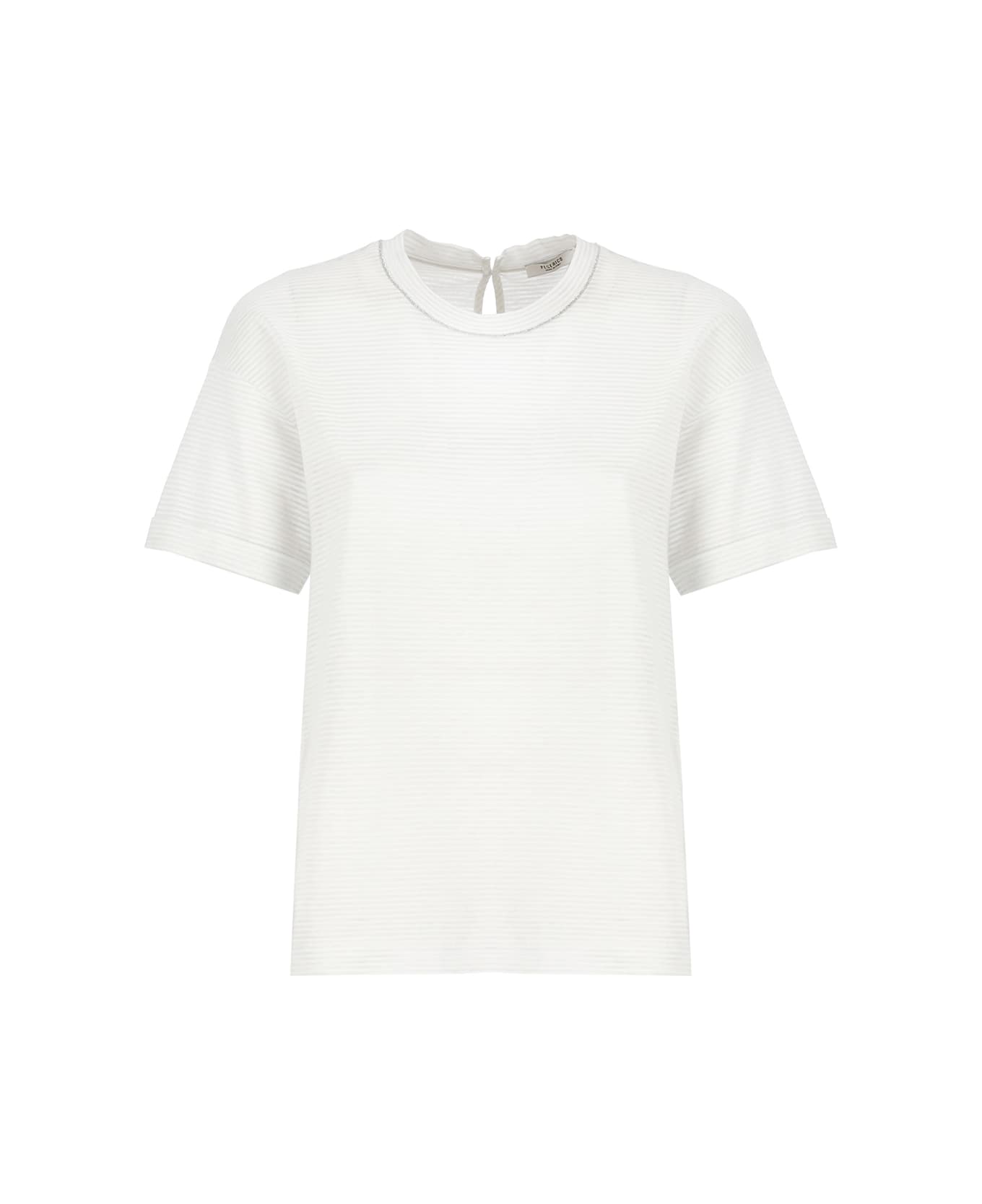 Peserico Striped T-shirt - White