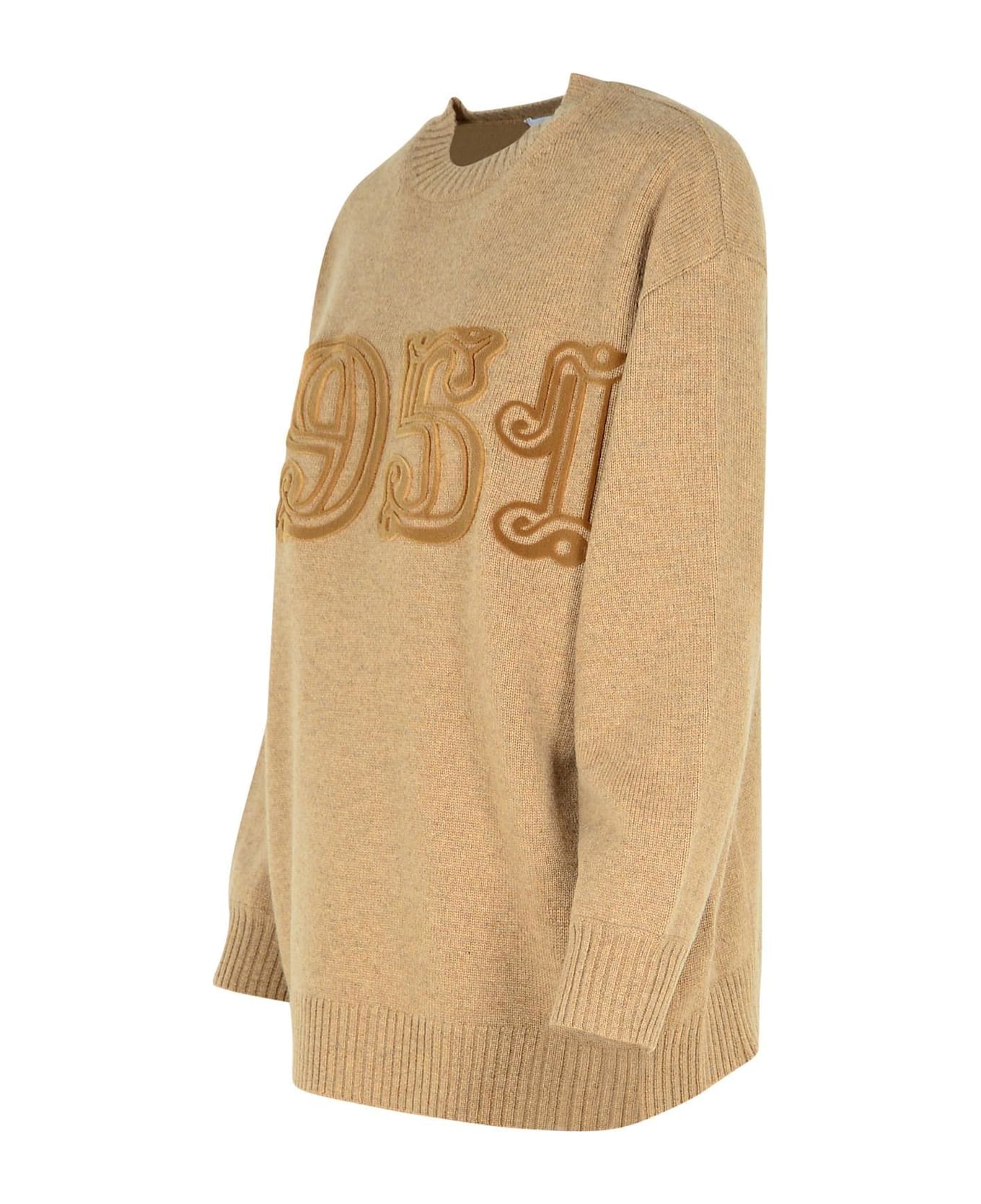 Max Mara Fido Crewneck Straight Hem Jumper - Beige