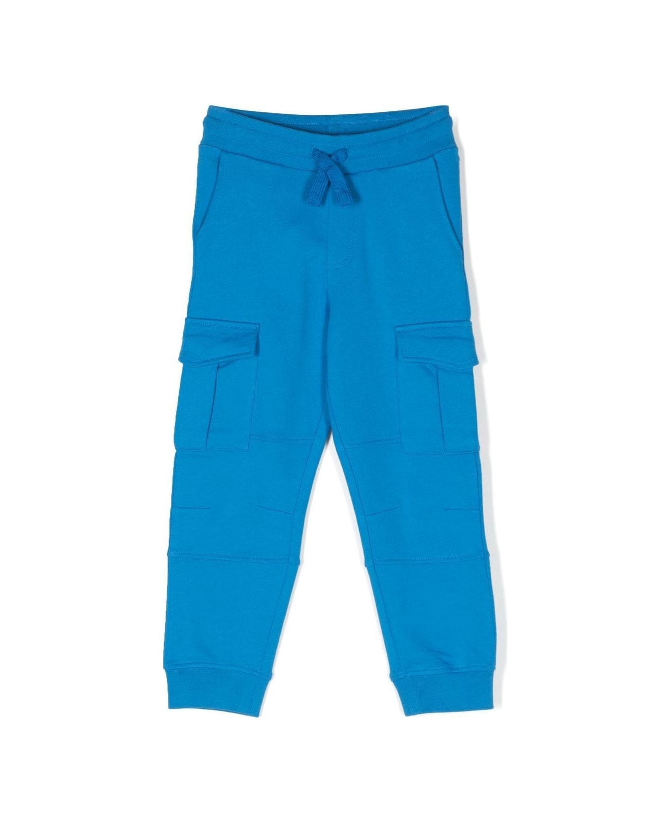 Stella McCartney Blue Cotton Pants - AZURE/BLUE