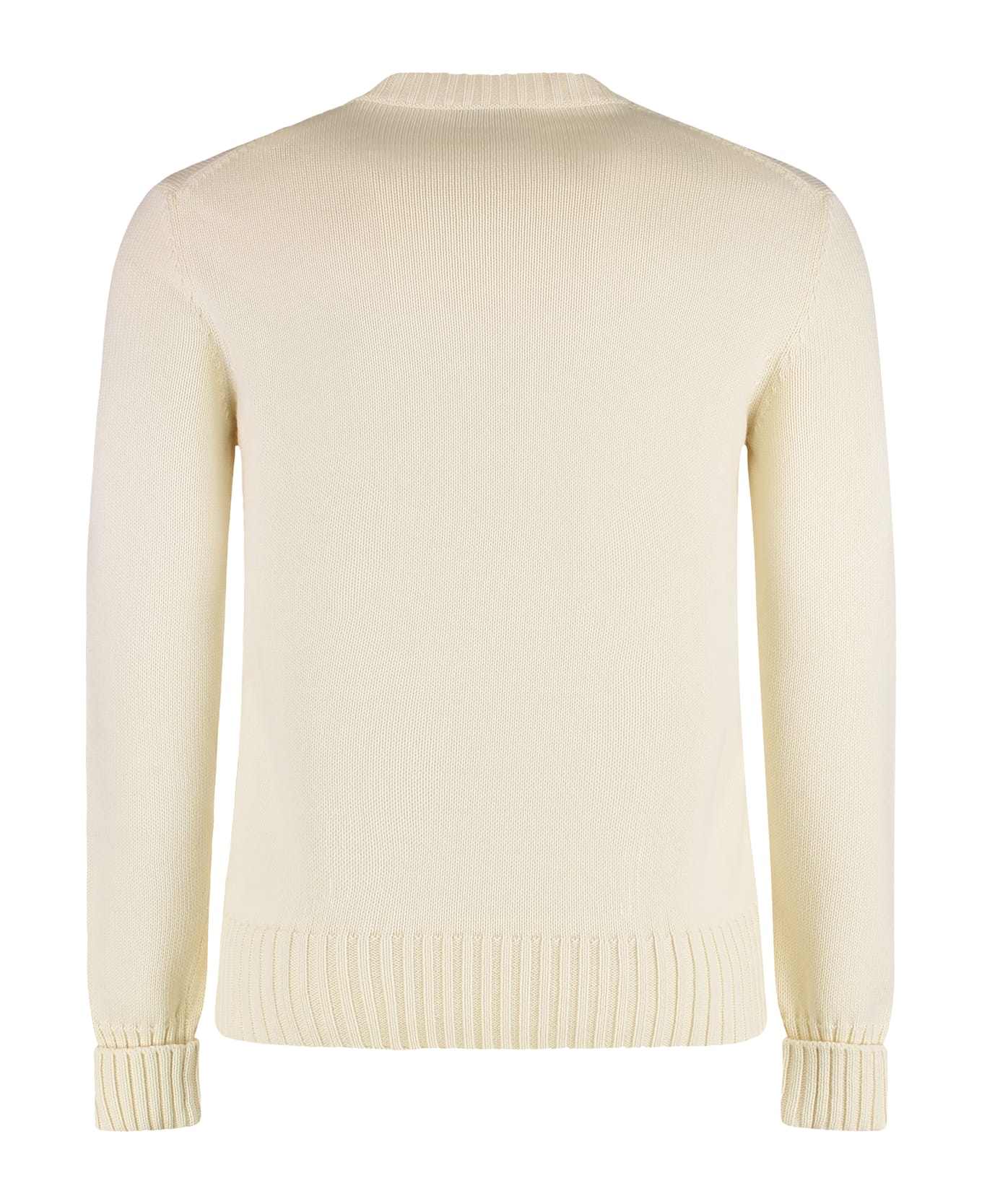 Alexander McQueen Logo Intarsia Crew-neck Sweater - panna