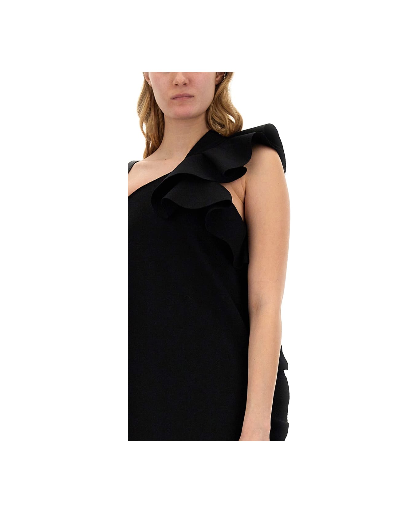MSGM Dress With Ruffles - BLACK