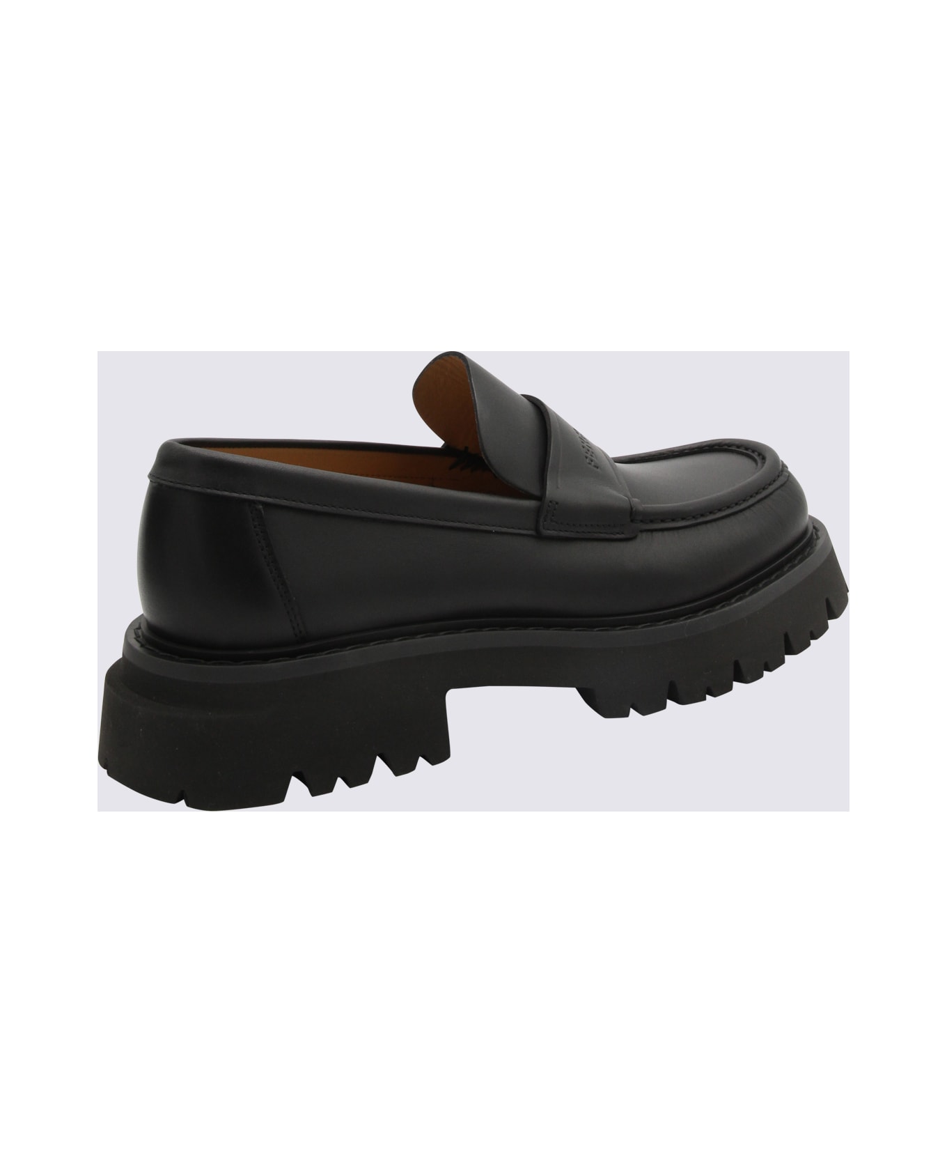 Ferragamo Black Leather Loafers - Black ローファー＆デッキシューズ