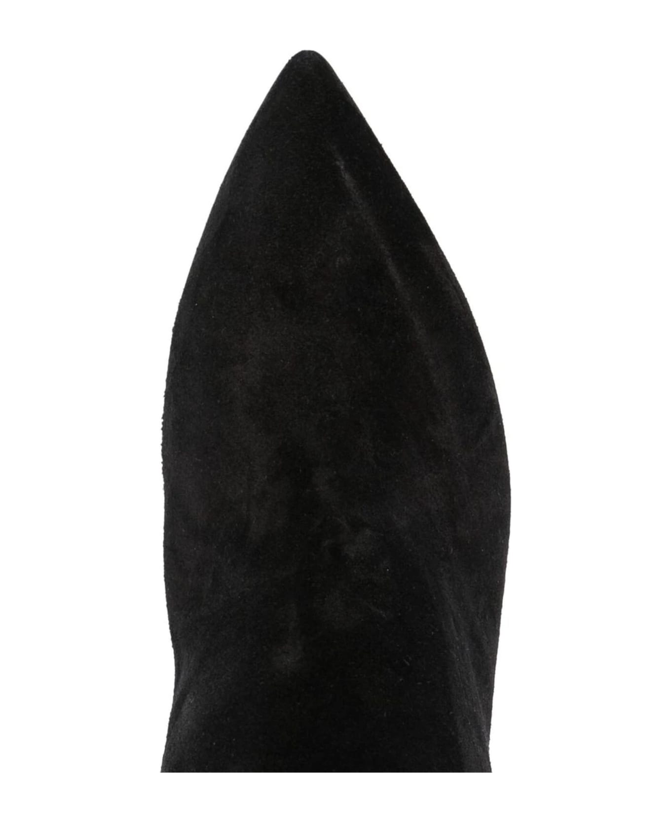 Paris Texas Black Suede Boots - Black