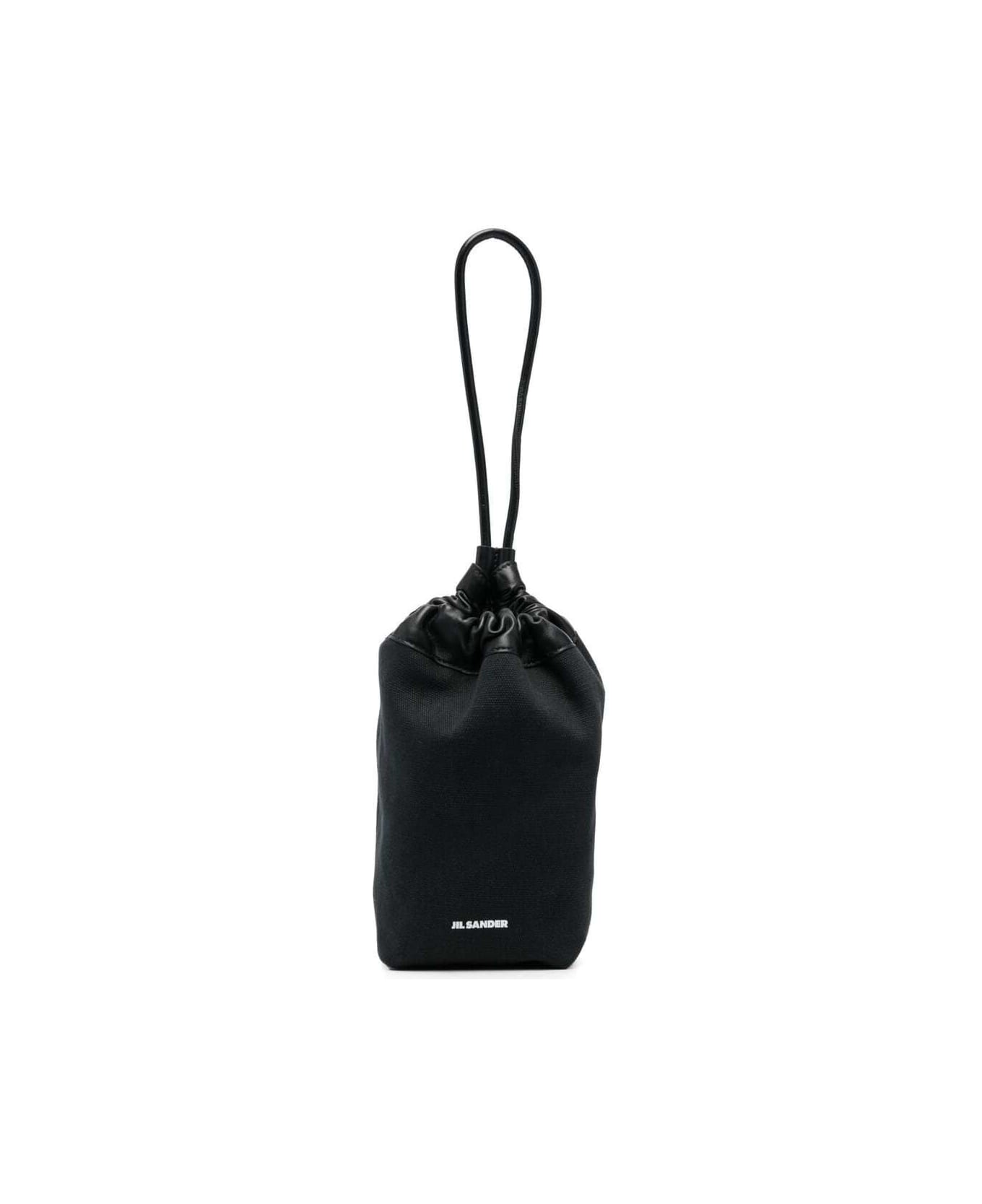 Jil Sander Black Canvas And Leather Handbag Jil Sander Woman - Black