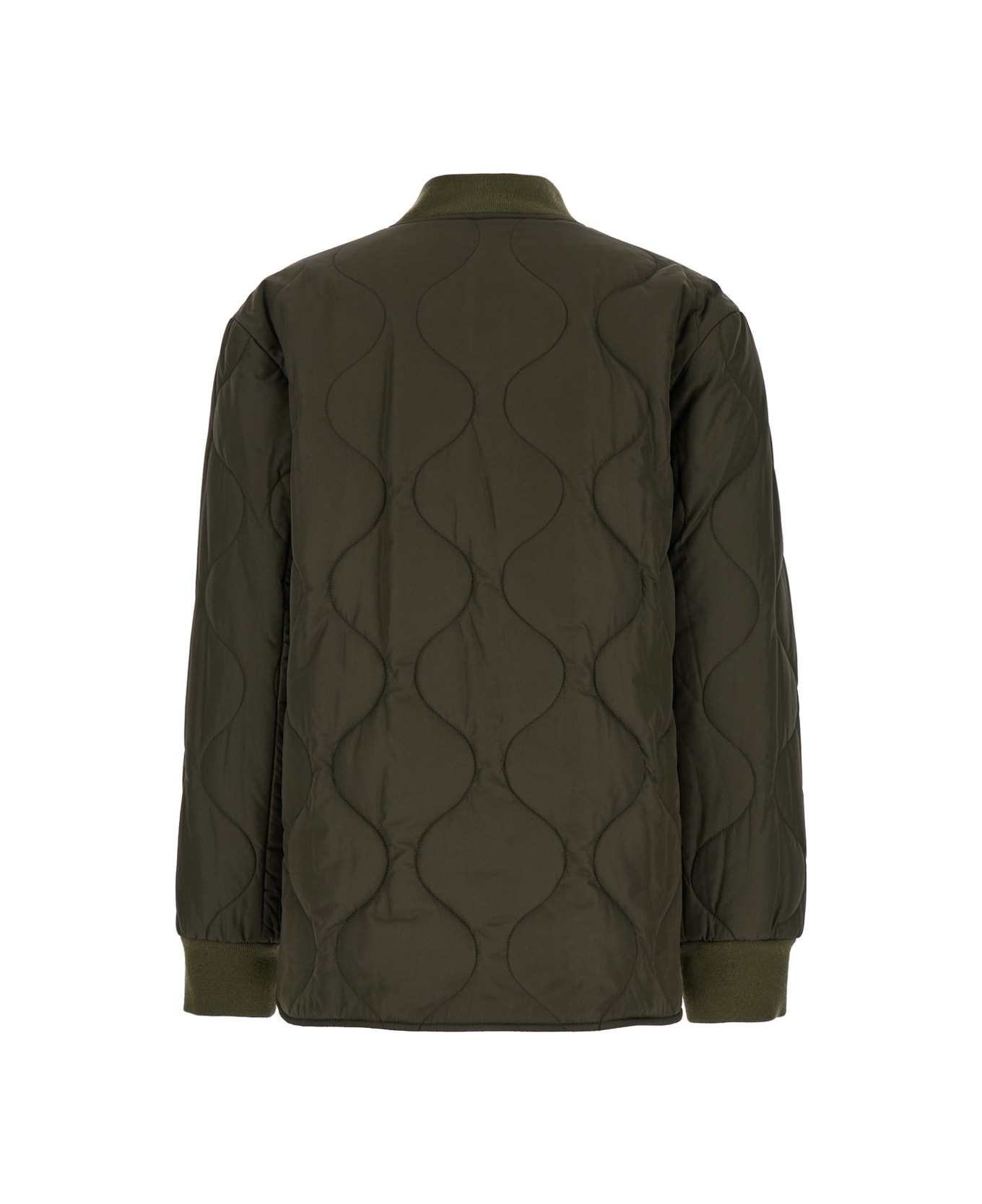 A.P.C. 'camila' Military Green Jacket With Snap Buttons In Quilted Fabric Woman - Green