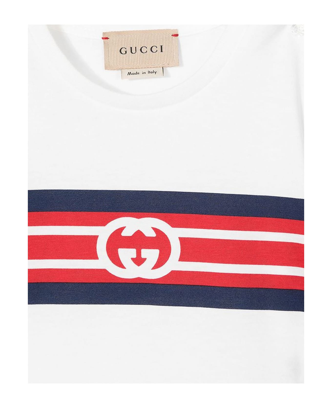 Gucci White Cotton Tshirt - Bianco