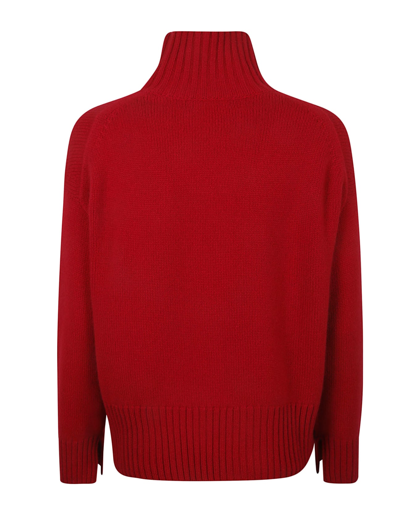 Be You Ribbed Neck Sweater - Red Lipstick