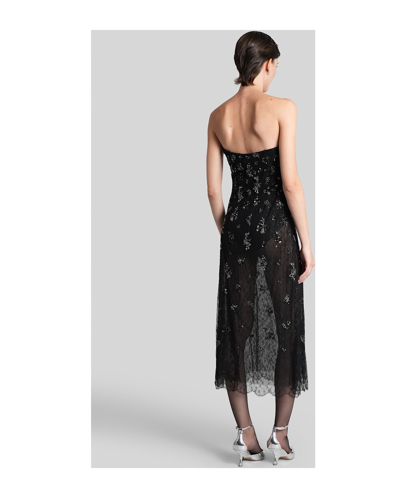 Simkhai Carmela Long Dress In Black Polyester - Black