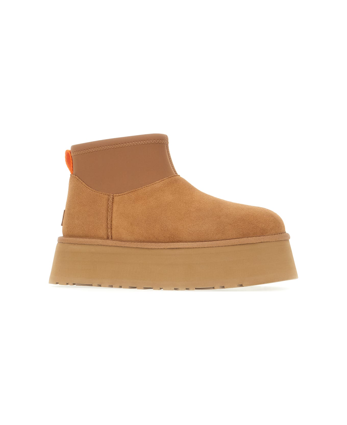 UGG Beige Suede Classic Mini Dipper Ankle Boots - CHESNUT