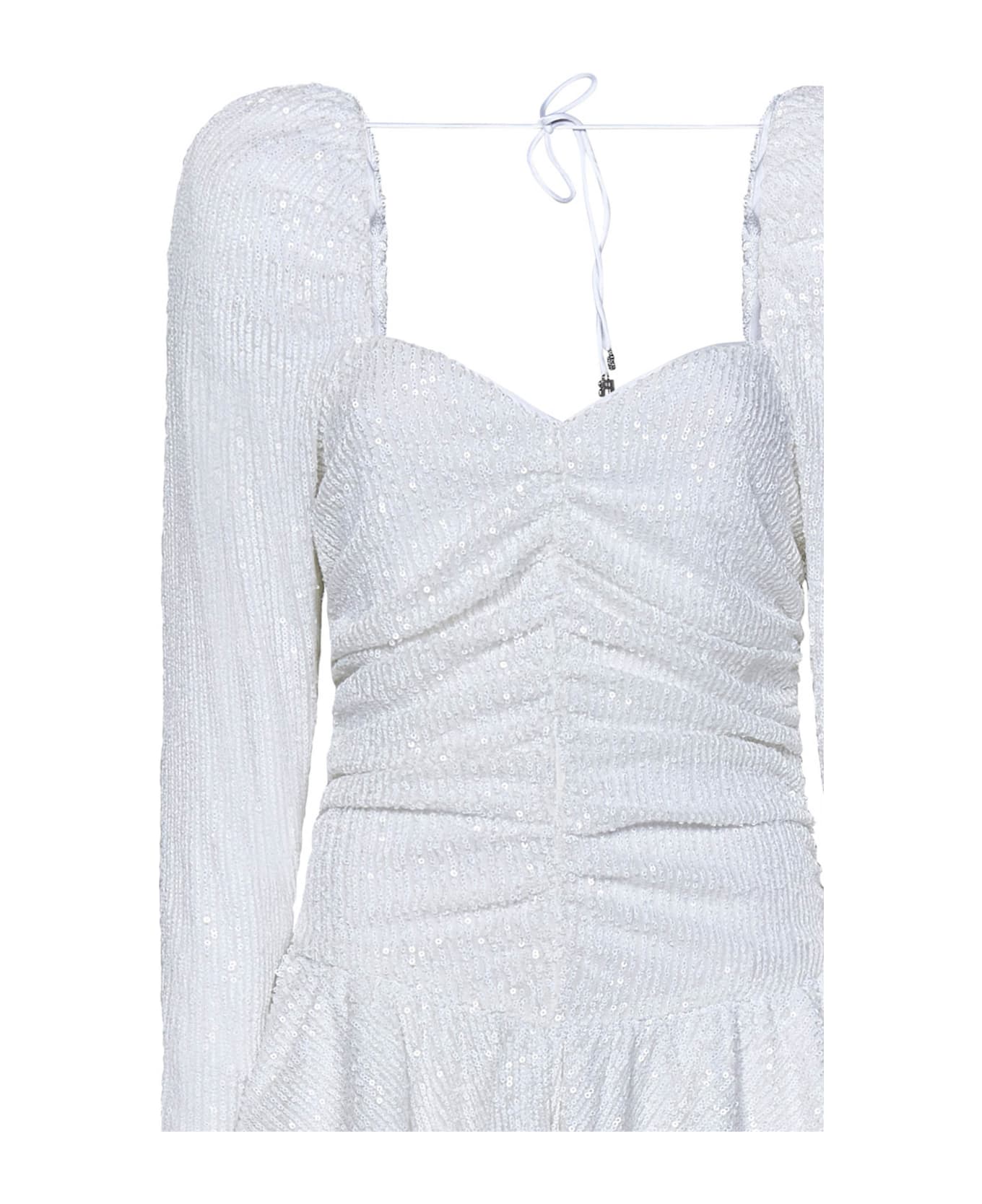 Rotate by Birger Christensen Rotate Birger Christensen Mini Dress - White ワンピース＆ドレス