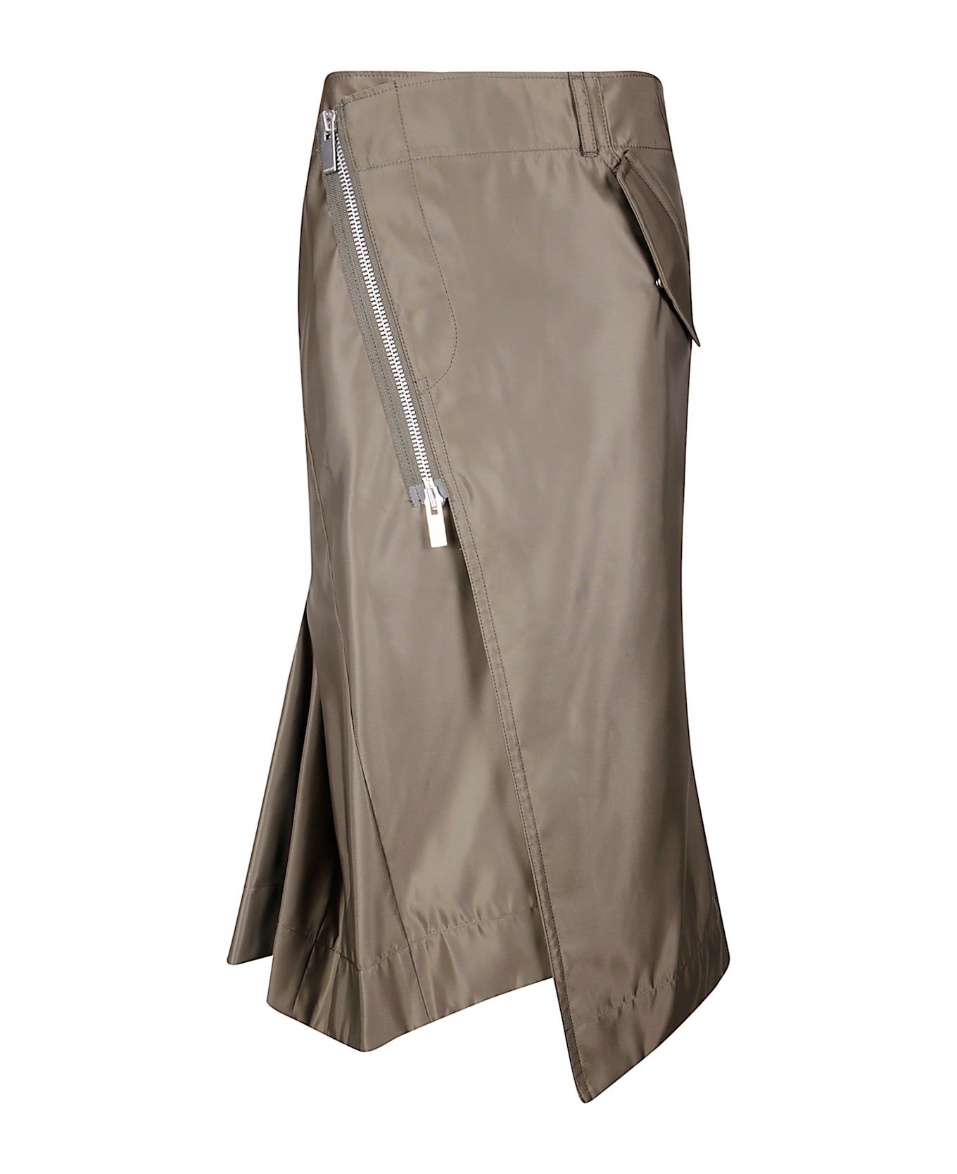 Sacai Nylon Twill Skirt - D/KHAKI