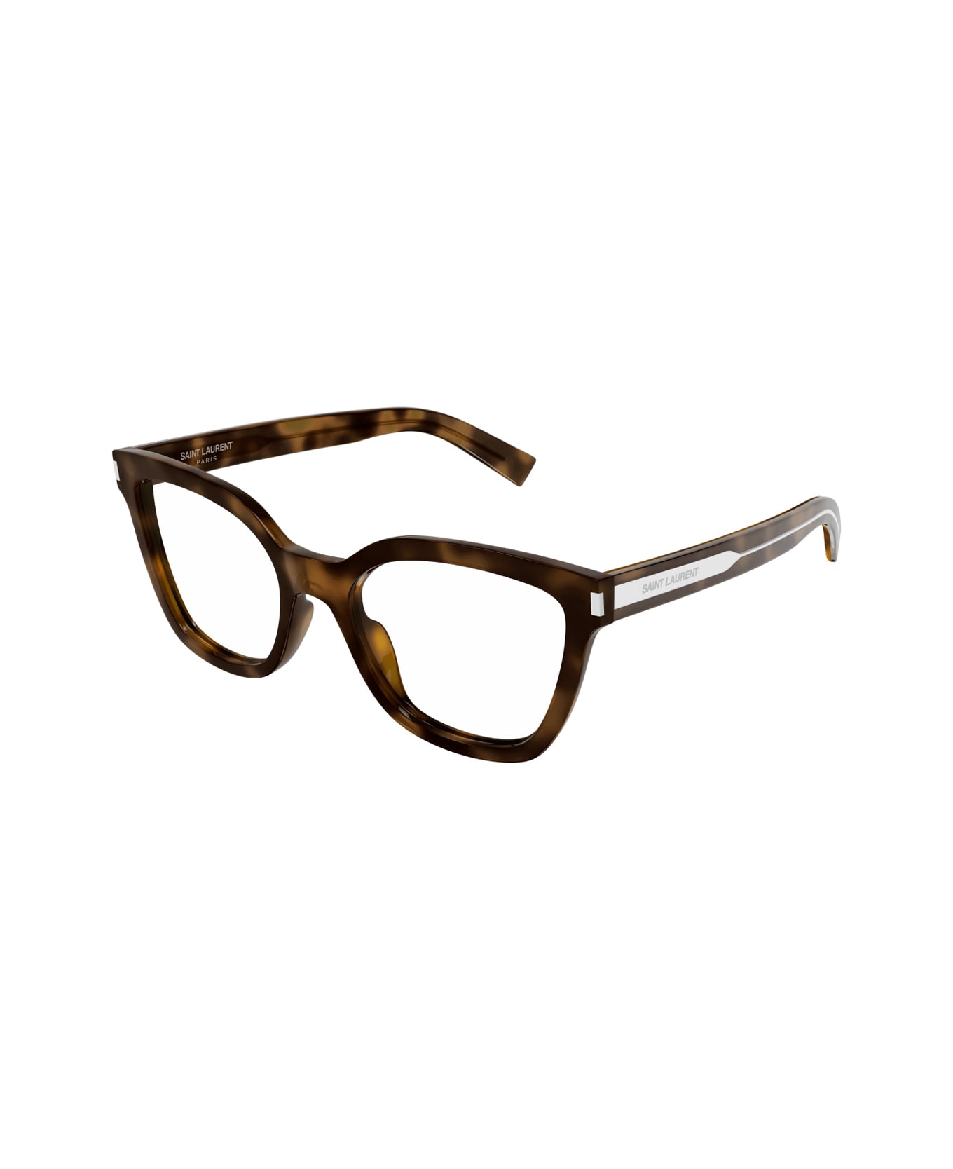 Saint Laurent Eyewear Saint Laurent Sl 748 Linea Corner Angle 003 Havana Crystal Trasparent Gloves - Marrone