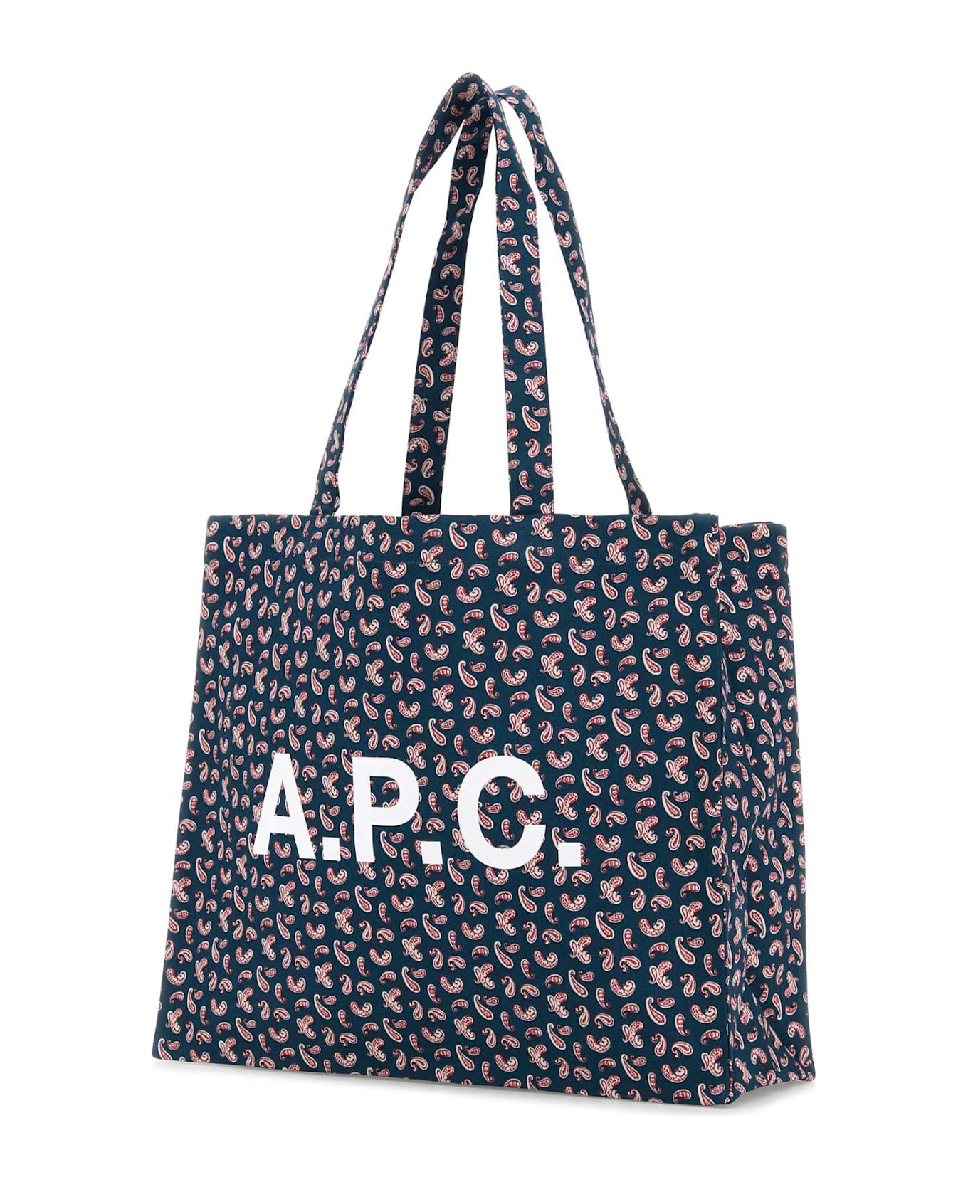 A.P.C. Printed Canvas Diane Shopping Bag - BLEU