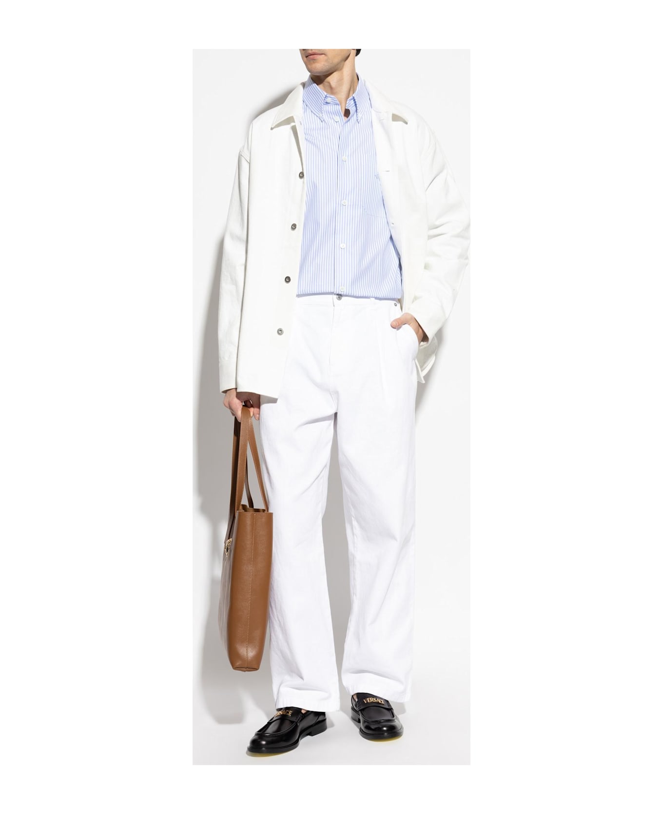 Versace Shirt With Pocket - Clear Blue シャツ