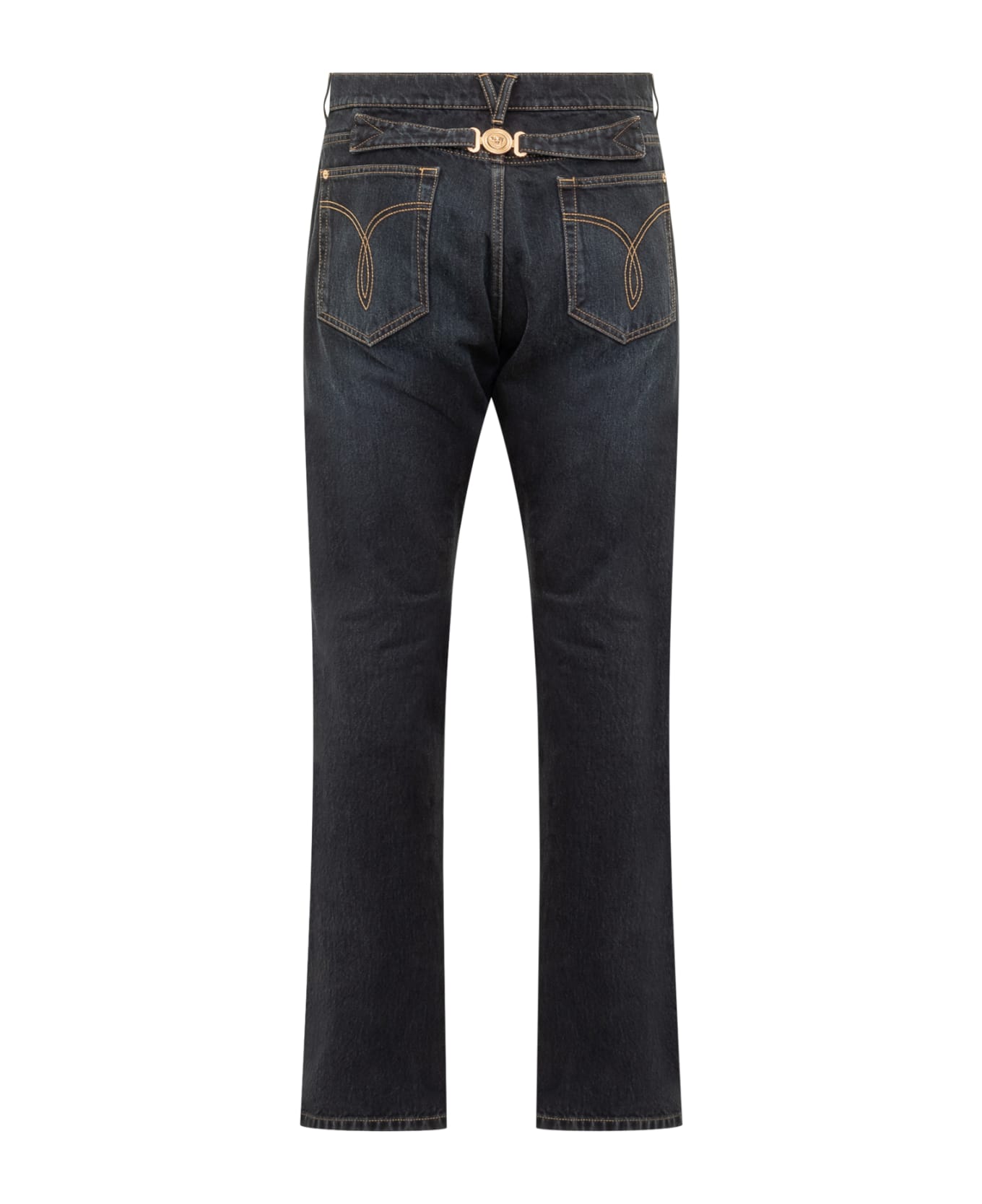 Versace 5-pocket Straight-leg Jeans - Blue デニム